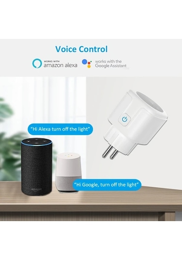 Motion003 Beyaz Wifi Tuya Akilli Fies Smart Life Uyumlu 16a Ses Kontrollu Akilli Priz Alexa Uyu