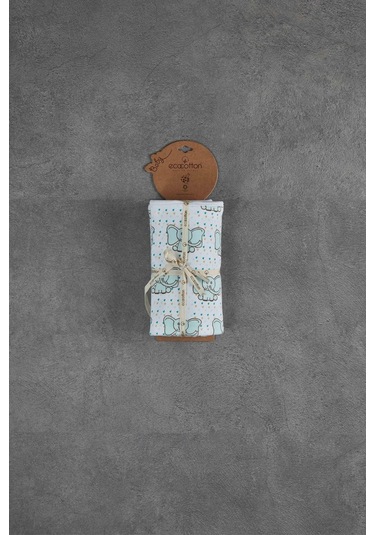 Ecocotton Borneo Penye Battaniye Mint 80x90 Yeşil
