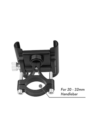 Yifomall Z83 Siyah Cnc Alüminyum Bisiklet Telefon Tutucu - 360 Döner, 50-90mm Ayarı, 20-32mm Sapka Uyumlu, Dayanıklı Bisiklet Navigasyon Aksesuarı