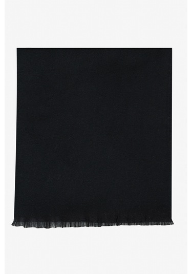 AC&Co / Altınyıldız Classics  Erkek Sıyah Desensiz Sıcak Tutan Triko Atkı Sıyah Siyah