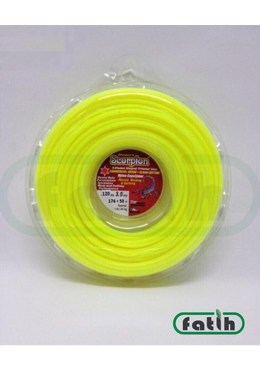 Scorpion Akrep Misina Motorlu Tırpan 3.0 Mm Altı Köşe 53 m Sarı N11-1213