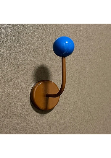 Geeroyoo Magneetik Kanca: Zımba Olmadan Mutfak/banyo/kapı/fridge Uygun, Güçlü Tutma, Dayanıklı Malzeme, Dekoratif Kahve+mavi Kahverengi Mavi