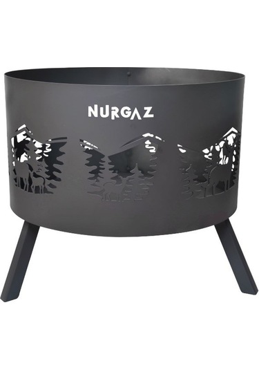Nurgaz Orman Şöminesi Geyik Desenli - NG OSG