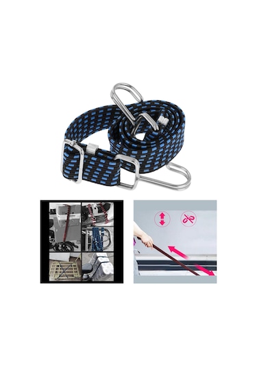 Homyl Kanca 0.5m Ile Ağır Hizmet Elastik Bungee Cord Mavi-0,5-m Mavi 0,5 M Mavi