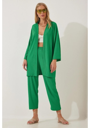 Trend Alisse Kimono Kadın Alt Üst Takım Yeşil