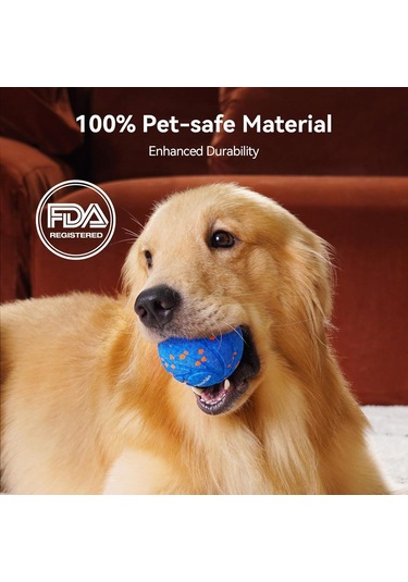 Cheerble Akıllı Köpek Oyuncağı - Şarjlı, Mavi, 7x7x7 Cm, İnteraktif Hareketli Top