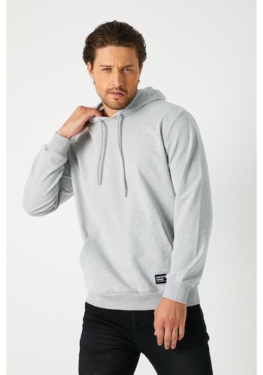 Comeor Erkek Gri Basic Kapüşonlu Regular Fit Normal Kesim 2 İplik Kumaş Günlük Sweatshirt Gri Comeor Erkek Gri Basic Kapüşonlu Regular Fit Normal Kesim 2 İplik Kumaş Günlük Sweatshirt Gri