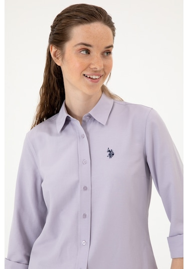 U.s. Polo Assn. Kadın Lila Gömlek Basic 50316711-vr245 Lavanta