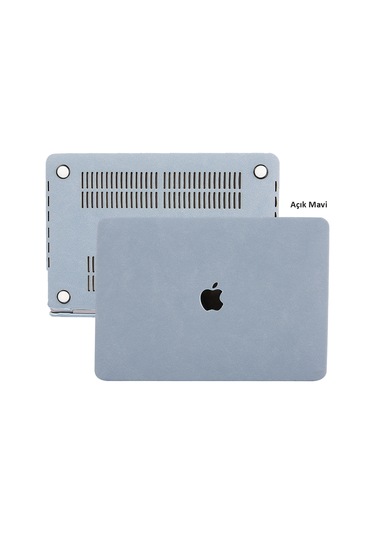 Macbook Uyumlu Air M1 Kılıf 13 İnç Kumaş Kaplama Goat Touchıd'li M1 Air A2337 A2179 A1932 İle Uyumlu Açık Mavi