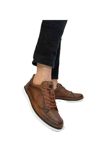 Voyager M012 Taba Hakiki Yumuşak Deri Erkek Ayakkabı Taba