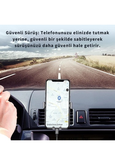 Essager Süper Güçlü Vantuzlu Torpido Üstü Araç İçi Telefon Tutucu Kilit Mekanızmalı Araç Tutucu