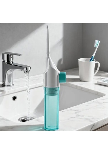 Willowhaven Göl Mavi Manuel Yüksek Basınçlı Oral Diş İpi - Portatif Ergonomik Diş Şırıngası