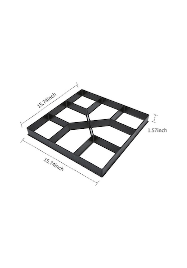Ulzyvf Bahçe Döşeme Dıy, Taş Renkli Kare Kalıp, Reedark Malzeme - Abs Çok Renkli