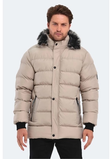Slazenger St23je027 Heck Erkek Kapüşonlu Şişme Mont - Slazenger - Taş Taş