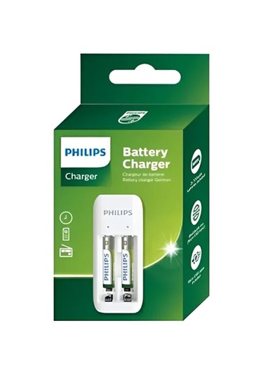 Philips Scb2070nb/00 2 Li Beyaz 2xaaa 700 Mah Pilli Pil Şarj Cihazı Aleti
