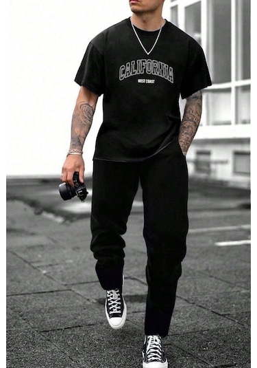 Antrasit Eşofman Takımı Siyah4