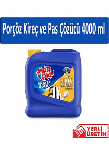 Porçöz Kireç ve Pas Çözücü 4 x 4 L