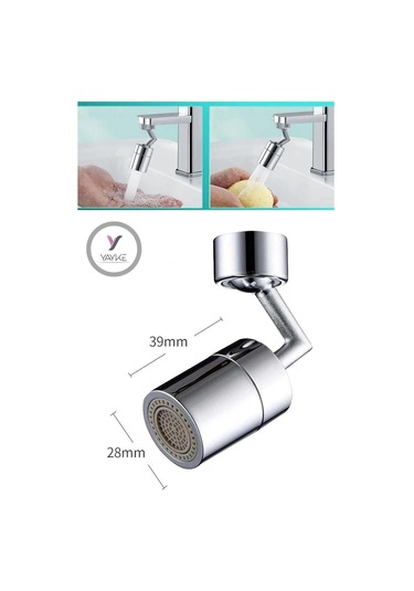Yayke 720 Derece Dönebilen Tasarruflu Mutfak Lavabo Başlığı Krom