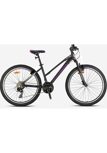 Kron Xc 75 Lady 27.5" Jant Mekanik Disk 21 Vites Kelebek Vites Bayan Dağ Bisikleti Mat Siyah Mor Haki