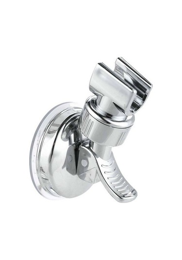 Primepickings Gümüş C Yeni Marka Duş Başlığı Ahize Tutucu Raf Braketi Vantuz Duş Tutucu Duvara Monte Duş 2 Katlı Gri