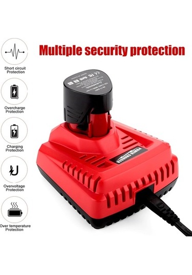 Tongxida N12 Milwaukee 10.8/12v Lityum Pil Hızlı Şarj Cihazı, Ab Fiş,