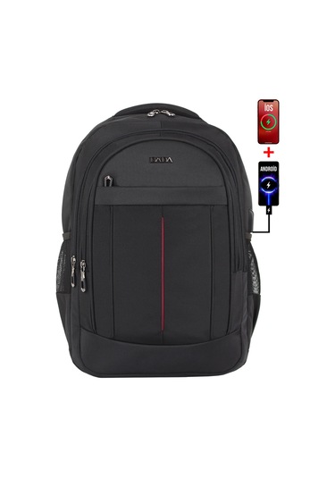 Dada 01 Siyah Laptop Sırt Çantası 15,6 İnç Usb Type-c Şarj Aparatı Darbe Emici Koruma