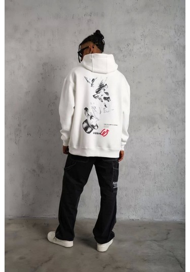 Radiohead Dna Breeding Siyah Kapşonlu Kalın Kumaş Pembe