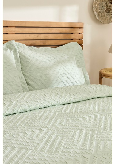 Kaşmir Home Essence Çift Kişilik Yatak Örtüsü Takımı Çağla Çağla Yeşili