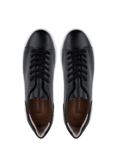 Tamer Tanca Erkek Hakiki Deri Siyah Sneakers & Spor Ayakkabı 1166 25501 Erk Ayk Sk25-26 Sıyah Siyah