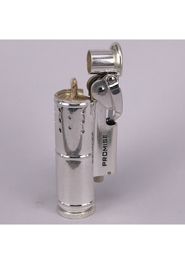 Promise Çakmak Koleksiyonluk Muhtar Çakmağı Benzinli Gümüş