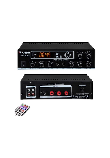 Westa WM-605U Trafolu 100 W Çift Bölgeli Amfi
