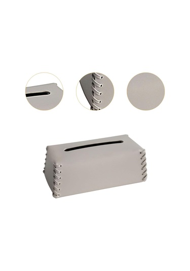 Homyl Masa Mutfak Yatak Odası Için Dekoratif Saklama Kabı Gri