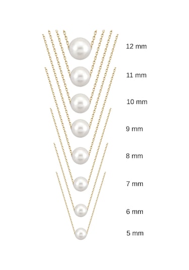 Zincir İnci Kolye 5 Mm Sarı