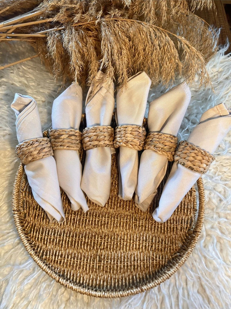 6lı Hasır Peçete Yüzüğü / Halkası Diğer