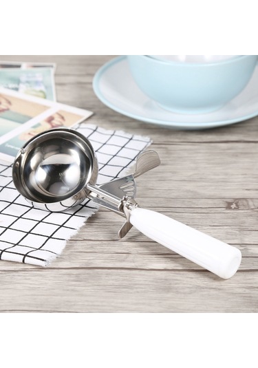 Kosona Mutfak Çelik Dondurma Kaşığı, Plastik Saplı, Kaymaz Önizleme, 4.2 Cm Mor, Çok Amaçlı Kullanım Diğer