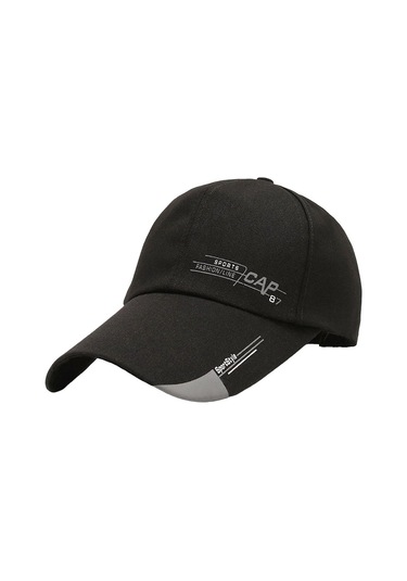 Erkek Beyzbol Şapkası Spor Outdoor Moda Başlık Koşu Yürüyüş Seyahat Açık Hava Etkinlikleri İçin Şık Ve Rahap Kullanışlı Şapka Siyah