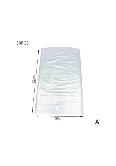 Ximistore9 60x150cm Beyaz Plastik Şeffaf Kıyafet Toz Koruyucu, Dolap İçin 50 Adet, Dayanıklı Ev Kullanıma Uygun Beyaz