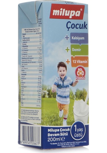 Milupa Çocuk Devam Sütü İçime Hazır 200 Ml 1 Yaş+ 2 Adet