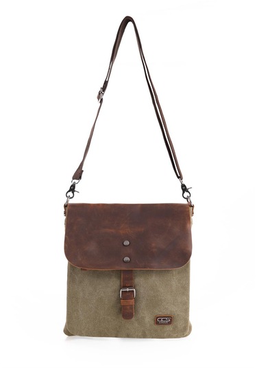 Ççs 31350 Kanvas Postacı Çantası Yeşil