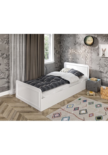 Snow Tek Kişilik Country Tarzı MDF Karyola - 100cm x 200cm