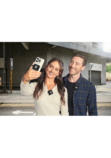 Wireless Me Dual: Beyaz İki Vericili Kompakt Telsiz Mikrofon Sistemi