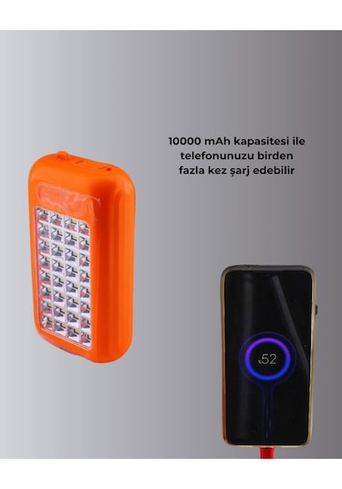 Gold Silver Gs-875 Güneş Enerjili Powerbank Ve 32 Led Işıldak Çok Renkli