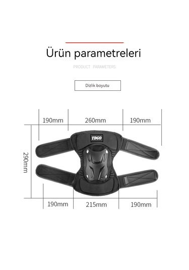 Eternal Luck Motorsiklet Koruyucu Donanım Düşme Önleyici Dizlikler Siyah