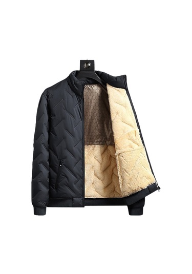 Kışlık Polar Astarlı Erkek Polar Ceket Gri