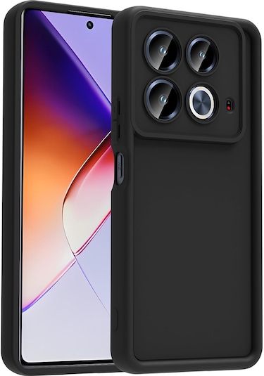 İnfinix Note 40 Pro Kılıf Kamera Korumalı Ananas Kapak Siyah