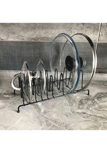 İlwi Kapaklar Ve Tabaklar İçin Metal Stand 159800848 Siyah