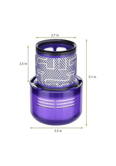 Pazly Dyson V11 3'lü Set Yıkanabilir Filtre, Fırça Hediyeli - Ev Temizliği İdeal Çözüm
