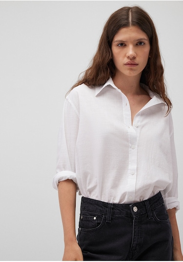 Mavi - Beyaz Gömlek 1210873-620 Beyaz