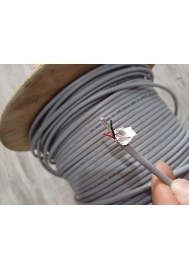 Cctv Kablosu Kaliteli 0,50 Mm 2+1 Kamera Kablosu-25 Metre