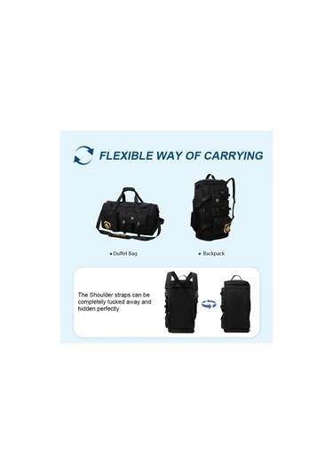 Sandwich Yobenki 003 Siyah Seyahat Sırt Çantası: Omuz Askılı, Ayakkabı Bölmesi Siyah